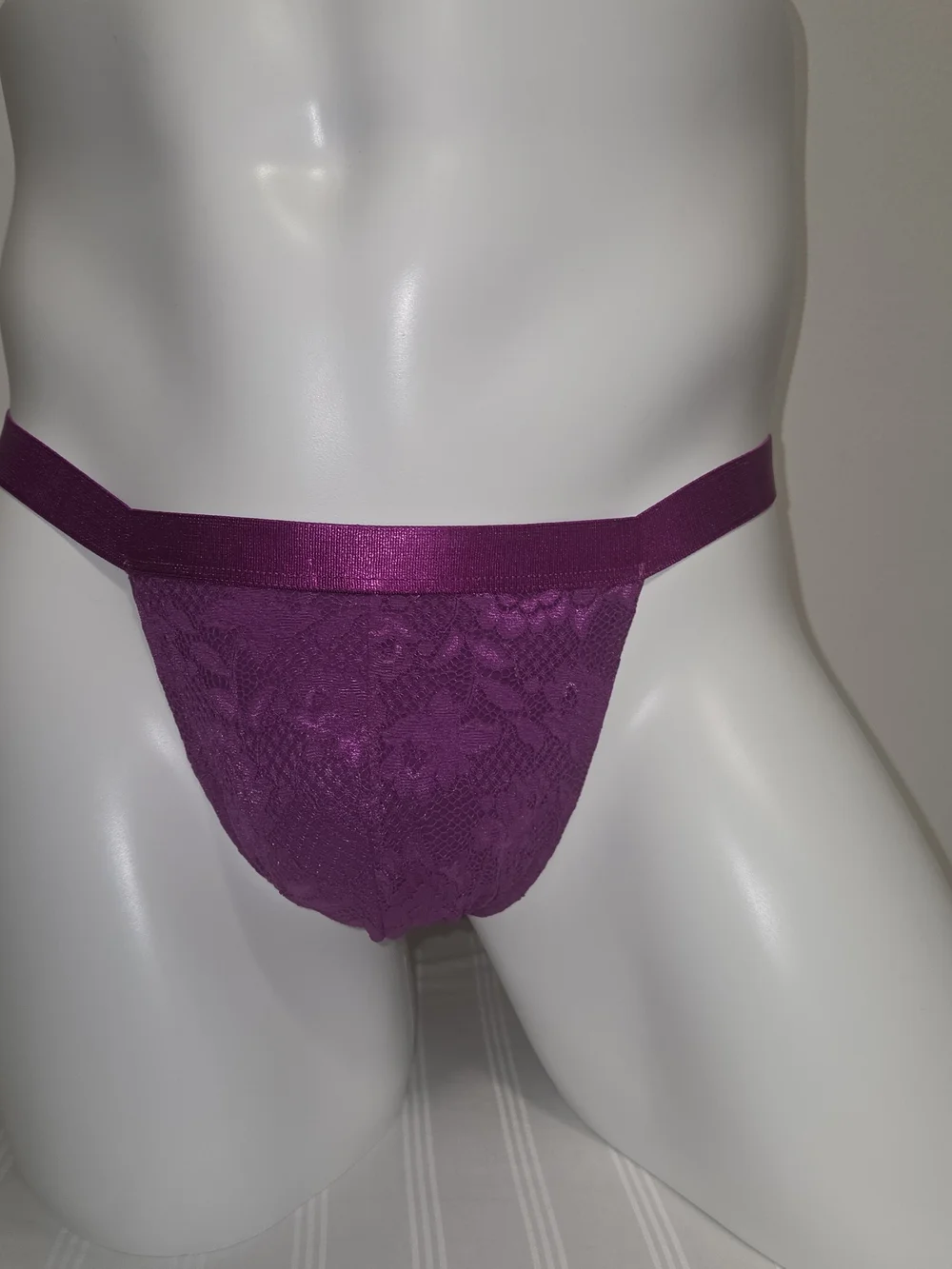 Cosabella Shiny Purple Low-Rise Men's Italian Thong Swiss Beet